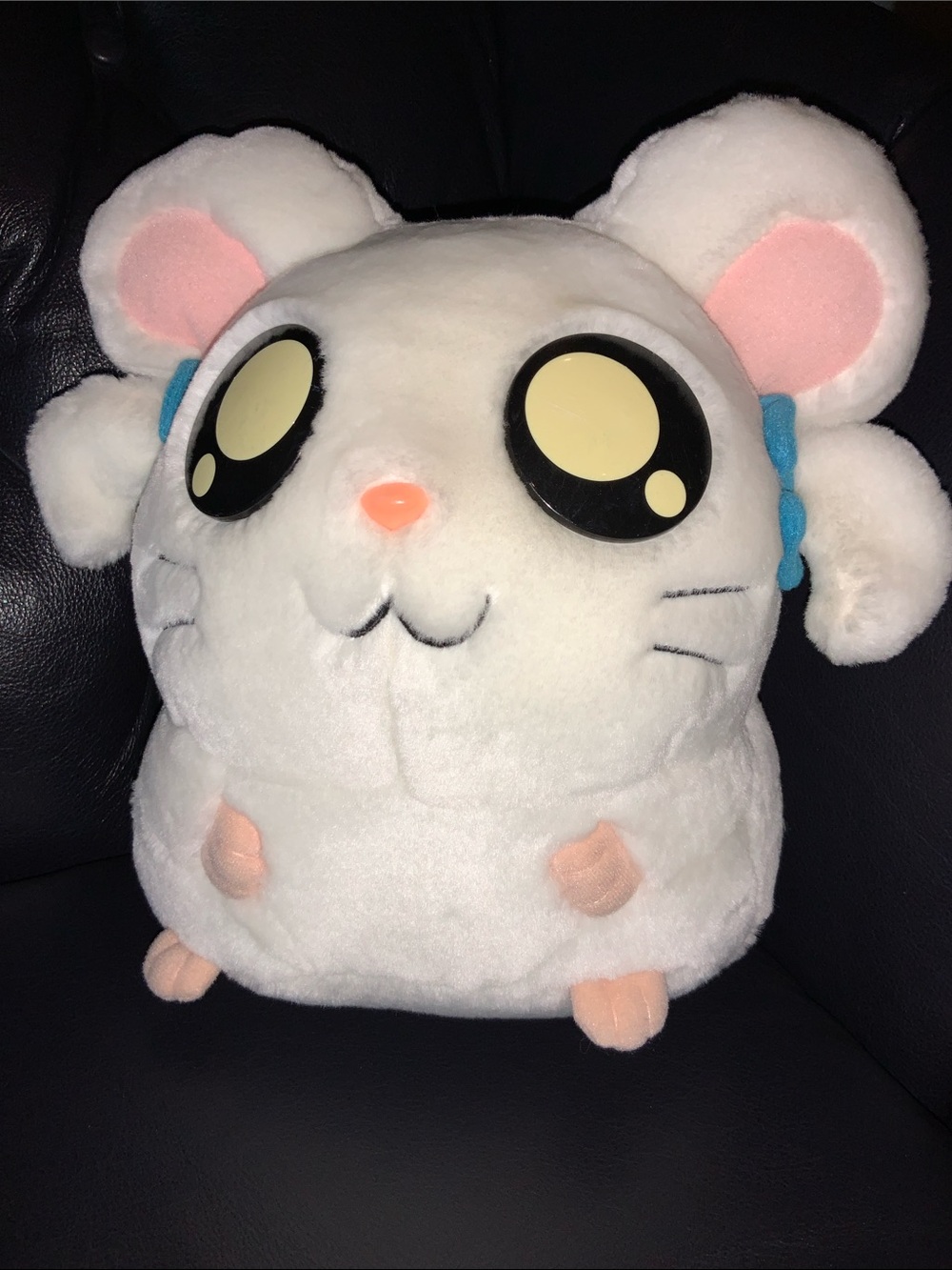 Hamtaro Bijou Ham-Ham Hamster Plush White and Pink 2002 Japanese Manga Anime